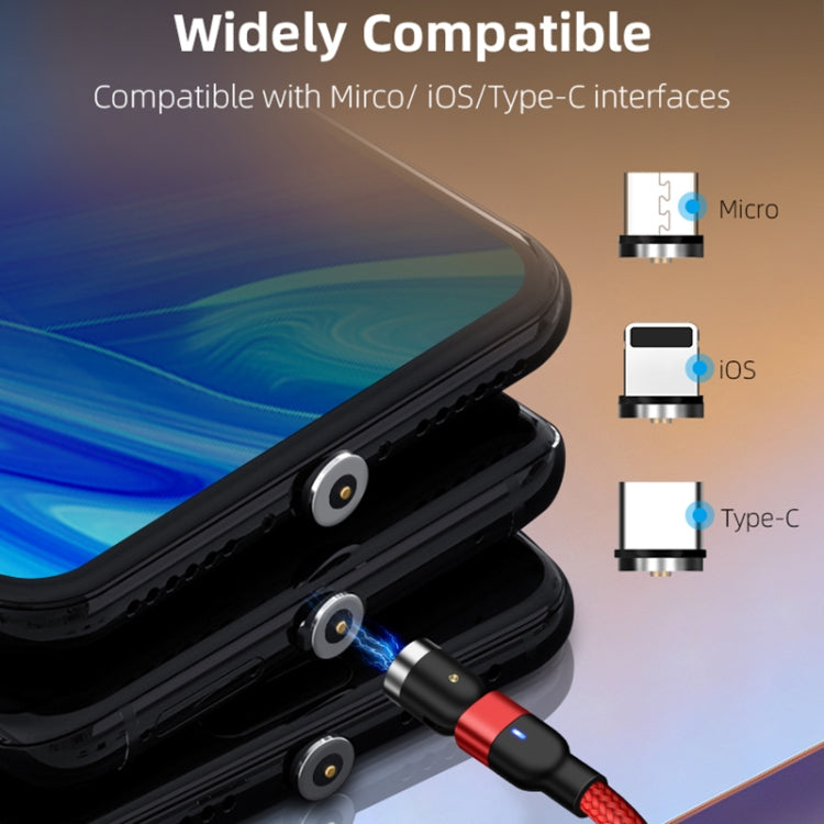 2m 2A Output 3 in 1 USB to 8 Pin + USB-C / Type-C + Micro USB Nylon Braided Rotate Magnetic Charging Cable (Purple) - Charging Cable & Head by PMC Jewellery | Online Shopping South Africa | PMC Jewellery | Buy Now Pay Later Mobicred