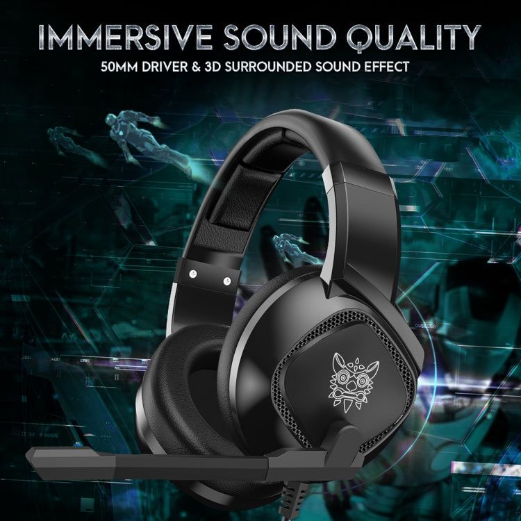 ONIKUMA K19 Single Plug Light Adjustable Gaming Headphone with Microphone(Black) - free shipping - PMC Jewellery - Order now!