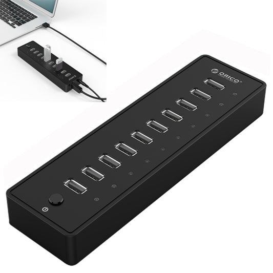 ORICO P10-U2-V1 10 USB 2.0 Ports HUB, Specification: US Plug - USB HUB by ORICO | Online Shopping South Africa | PMC Jewellery | Buy Now Pay Later Mobicred