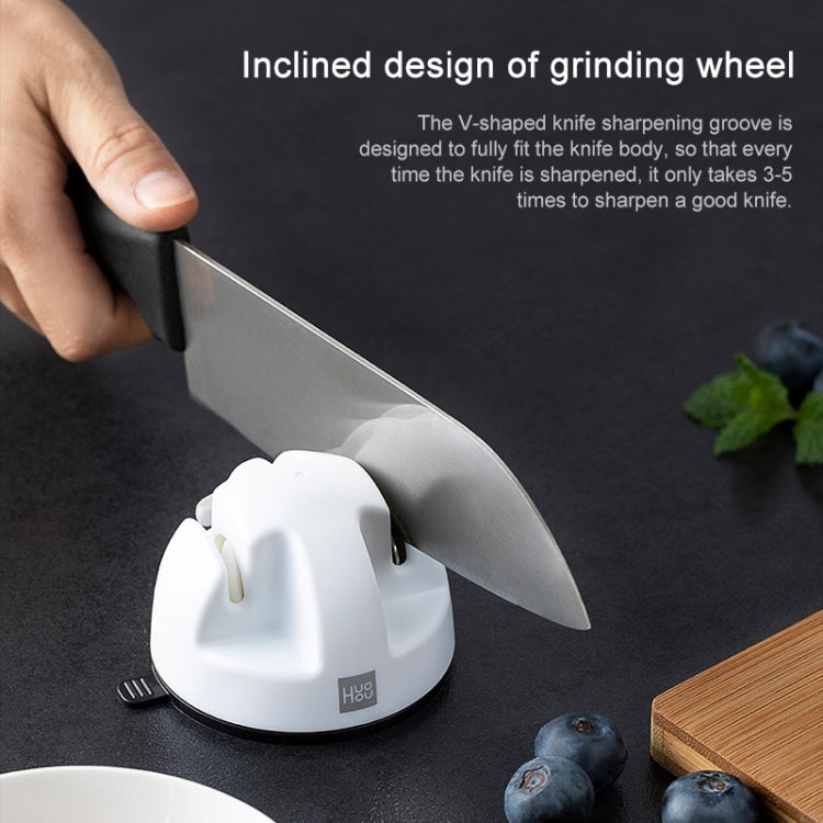 Original Xiaomi Youpin Huohou Kitchen Mini Double Wheel Knife Sharpener (White) - Knife Sharpener by Xiaomi | Online Shopping South Africa | PMC Jewellery | Buy Now Pay Later Mobicred