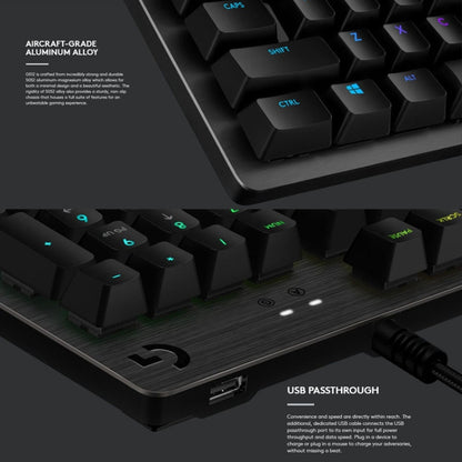 Logitech G512 RGB C-axis Mechanical Wired Gaming Keyboard, Length: 1.8m (Black) - Wired Keyboard by Logitech | Online Shopping South Africa | PMC Jewellery | Buy Now Pay Later Mobicred