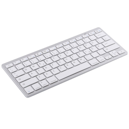 WB-8022 Ultra-thin Wireless Bluetooth Keyboard, German Keys(Silver) - Wireless Keyboard by PMC Jewellery | Online Shopping South Africa | PMC Jewellery | Buy Now Pay Later Mobicred