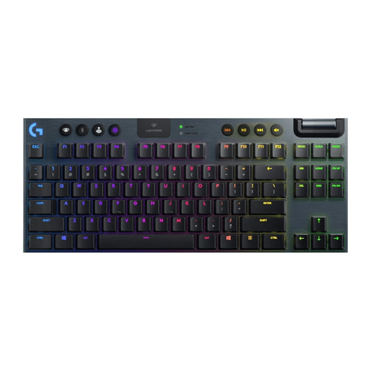 Logitech G913 TKL Wireless RGB Mechanical Gaming Keyboard, Tea Shaft (GL-Tactile)(Black) - Wireless Keyboard by Logitech | Online Shopping South Africa | PMC Jewellery | Buy Now Pay Later Mobicred