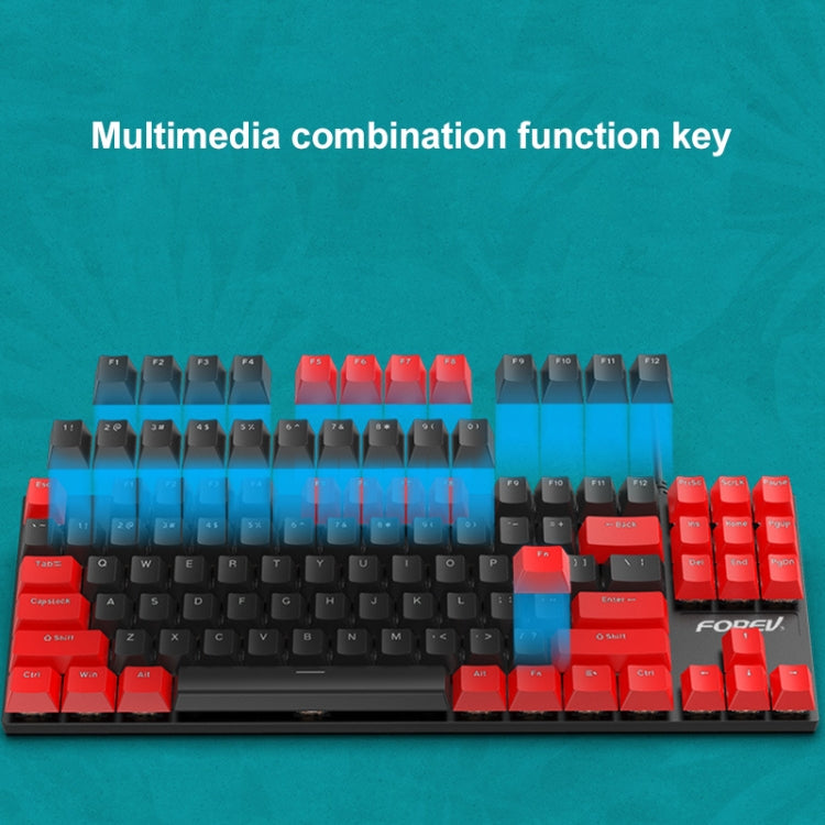 FOREV FV-301 87-keys Blue Axis Mechanical Gaming Keyboard, Cable Length: 1.6m(Pink + White) - free shipping - PMC Jewellery - Order now!