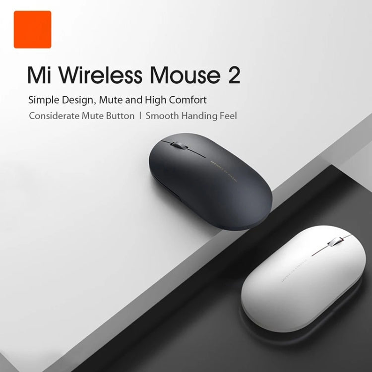 Original Xiaomi 2.4GHz 125HZ 1000DPI Rechargeable Ultra-thin Computer Mouse 2(Black) - Wireless Mice by Xiaomi | Online Shopping South Africa | PMC Jewellery | Buy Now Pay Later Mobicred