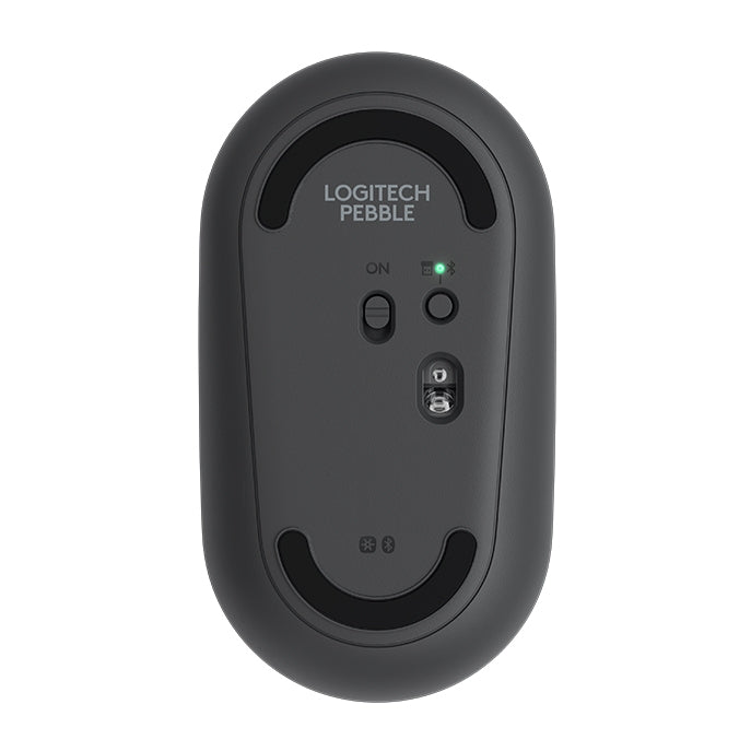 Logitech Pebble Cobblestone Shape Thin 3-keys 1000DPI Mute Wireless Bluetooth Optical Mouse, Wireless Range: 10m (Black) - Wireless Mice by Logitech | Online Shopping South Africa | PMC Jewellery | Buy Now Pay Later Mobicred