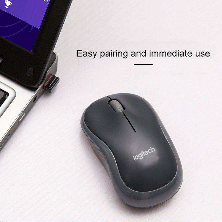Logitech M186 Wireless Mouse Office Power Saving USB Laptop Desktop Computer Universal (Black Blue) - free shipping - PMC Jewellery - Order now!