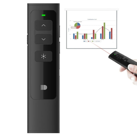 Doosl DSIT013 2.4GHz Rechargeable PowerPoint Presentation Remote Control Multi-functional Laser Pointer for PowerPoint / Keynote / Prezi, Control Distance: 100m(Black) -  by DOOSL | Online Shopping South Africa | PMC Jewellery | Buy Now Pay Later Mobicred