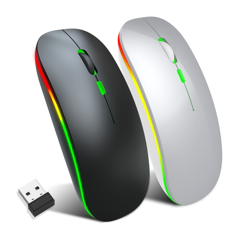 HXSJ M40 4 Key 2.4G Colorful Wireless Silent Mouse (Silver) - Wireless Mice by HXSJ | Online Shopping South Africa | PMC Jewellery | Buy Now Pay Later Mobicred