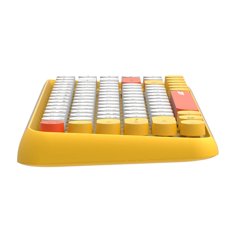 Ajazz 308I 84 Keys Tablet Mobile Phone Computer Household Office Bluetooth Keyboard(Yellow) - free shipping - PMC Jewellery - Order now!