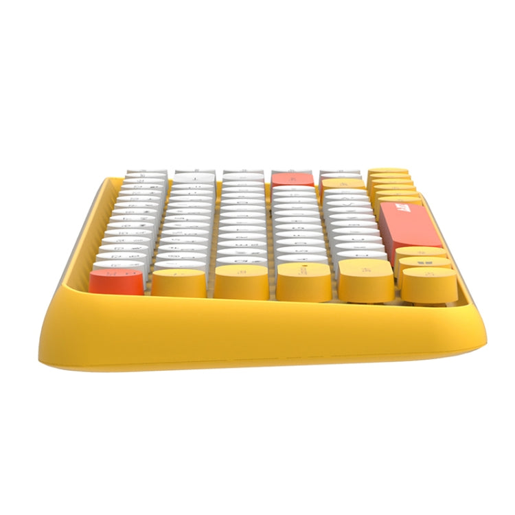 Ajazz 308I 84 Keys Tablet Mobile Phone Computer Household Office Bluetooth Keyboard(Yellow) - Wireless Keyboard by Ajazz | Online Shopping South Africa | PMC Jewellery | Buy Now Pay Later Mobicred