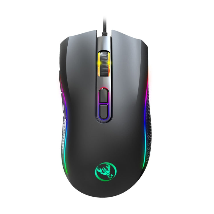 HXSJ A869 Type-C 7200dpi 6-modes Adjustable 7-keys RGB Light Wired Game Mouse - Wired Mice by HXSJ | Online Shopping South Africa | PMC Jewellery | Buy Now Pay Later Mobicred