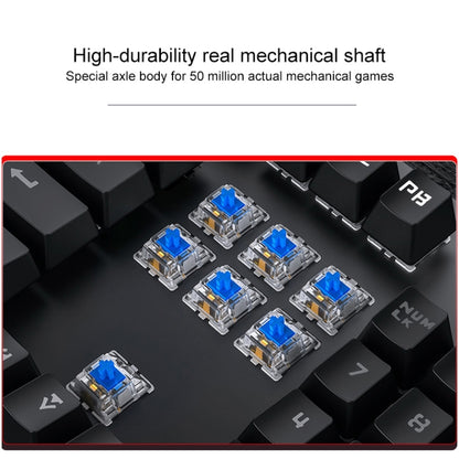 YINDIAO Electroplating Punk Mixed Light USB Mechanical Gaming Wired Keyboard, Blue Shaft (Black) - Wired Keyboard by YINDIAO | Online Shopping South Africa | PMC Jewellery | Buy Now Pay Later Mobicred