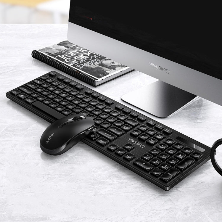 YINDIAO V3 Max Business Office Silent Wireless Keyboard Mouse Set (Black) - Wireless Keyboard by YINDIAO | Online Shopping South Africa | PMC Jewellery | Buy Now Pay Later Mobicred