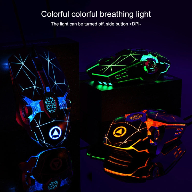 YINDIAO 3200DPI 4-modes Adjustable 7-keys RGB Light Wired Gaming Mechanical Mouse, Style: Silent Version(White) - free shipping - PMC TechLife - Order now!