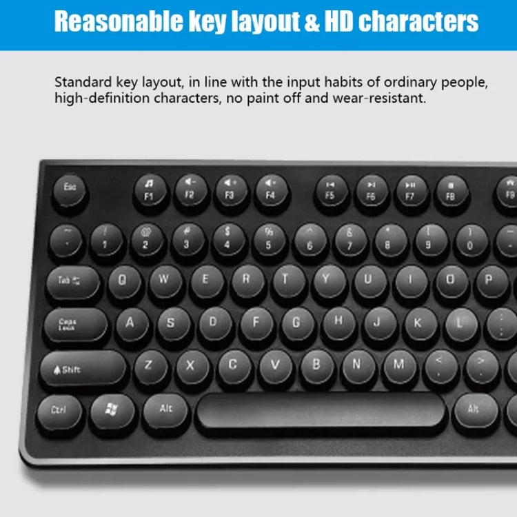 ZGB S500 Square Key USB Wired Computer Keyboard(White) - Wired Keyboard by Chasing Leopard | Online Shopping South Africa | PMC TechLife | Buy Now Pay Later Mobicred