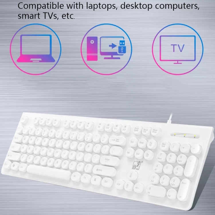 ZGB S500 Square Key USB Wired Computer Keyboard(Black) - Wired Keyboard by Chasing Leopard | Online Shopping South Africa | PMC TechLife | Buy Now Pay Later Mobicred
