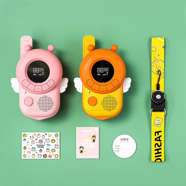 adj-847 Cartoon Bee-shaped Children Walkie-talkie Wireless 3km Call Outdoor Parent-child Interactive Toy with Flashlight & Anti-lost Lanyard (Pink) - Children by PMC Jewellery | Online Shopping South Africa | PMC Jewellery | Buy Now Pay Later Mobicred