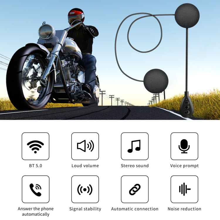 T6 Motorcycle Helmet Bluetooth V5.0 Headset - Motorcycle Walkie Talkie by PMC TechLife | Online Shopping South Africa | PMC TechLife | Buy Now Pay Later Mobicred