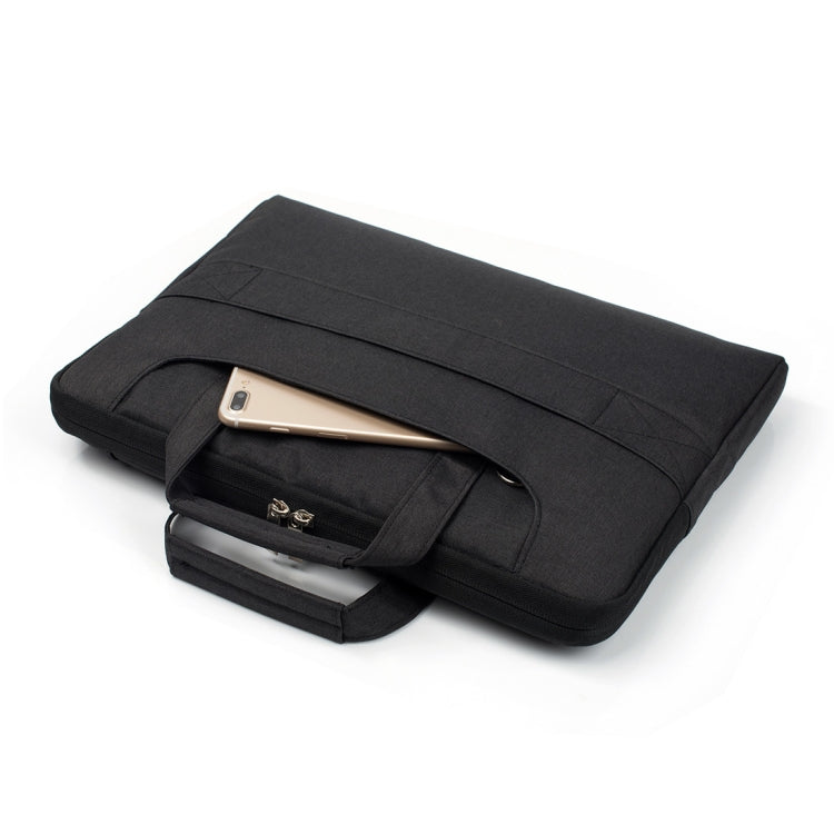 Portable One Shoulder Handheld Zipper Laptop Bag, For 15.4 inch and Below Macbook, Samsung, Lenovo, Sony, DELL Alienware, CHUWI, ASUS, HP (Black) - 15 inch by PMC Jewellery | Online Shopping South Africa | PMC Jewellery | Buy Now Pay Later Mobicred