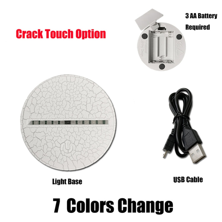 Paris Leaning Tower Shape 3D Colorful LED Vision Light Table Lamp, Crack Touch Version - Novelty Lighting by PMC TechLife | Online Shopping South Africa | PMC TechLife | Buy Now Pay Later Mobicred