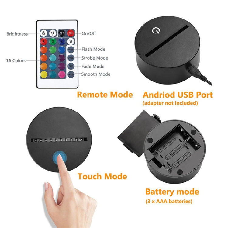 Prostrated Dog Shape 3D Colorful LED Vision Light Table Lamp, USB Touch Version - Novelty Lighting by PMC TechLife | Online Shopping South Africa | PMC TechLife | Buy Now Pay Later Mobicred