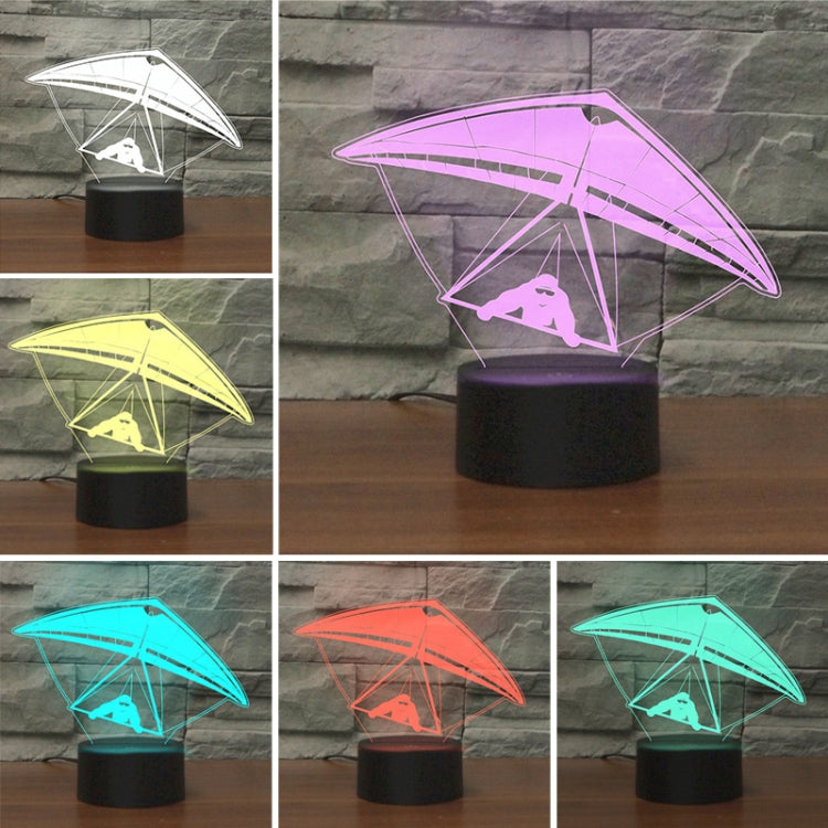Hang Glider Shape 3D Colorful LED Vision Light Table Lamp, 16 Colors Remote Control Version - Novelty Lighting by PMC TechLife | Online Shopping South Africa | PMC TechLife | Buy Now Pay Later Mobicred