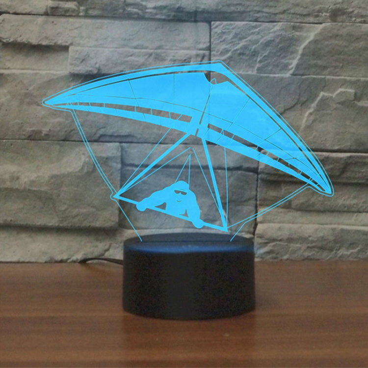 Hang Glider Shape 3D Colorful LED Vision Light Table Lamp, Crack Touch Version - Novelty Lighting by PMC TechLife | Online Shopping South Africa | PMC TechLife | Buy Now Pay Later Mobicred