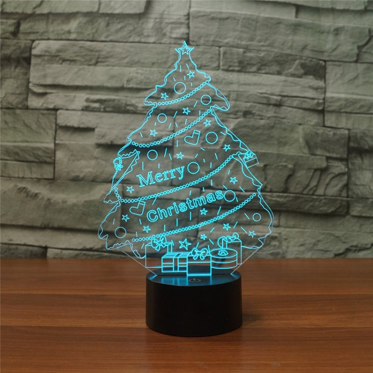 Christmas Tree Shape 3D Colorful LED Vision Light Table Lamp, Crack Remote Control Version - free shipping - PMC TechLife - Order now!