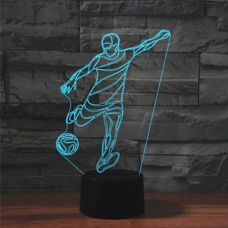 Playing Football Shape 3D Colorful LED Vision Light Table Lamp, 16 Colors Remote Control Version - Novelty Lighting by PMC TechLife | Online Shopping South Africa | PMC TechLife | Buy Now Pay Later Mobicred