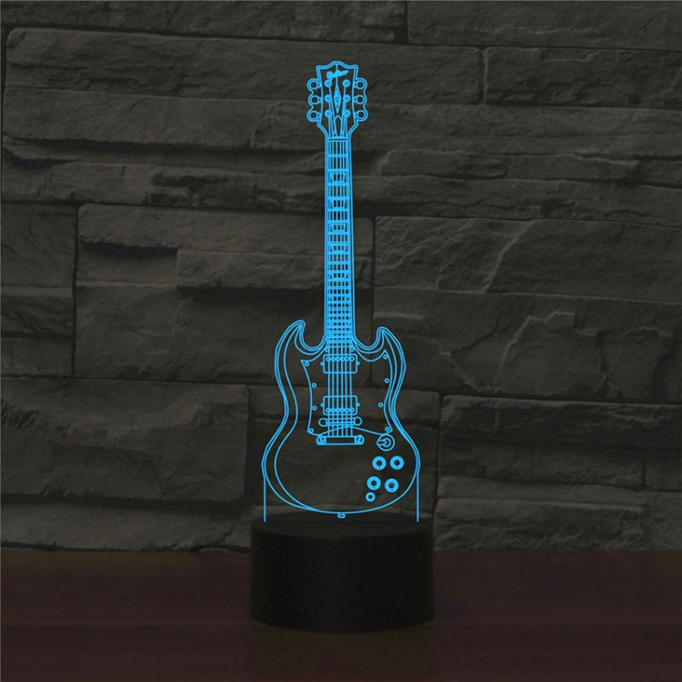 Five-string Guitar Shape 3D Colorful LED Vision Light Table Lamp, Crack Remote Control Version - Novelty Lighting by PMC TechLife | Online Shopping South Africa | PMC TechLife | Buy Now Pay Later Mobicred