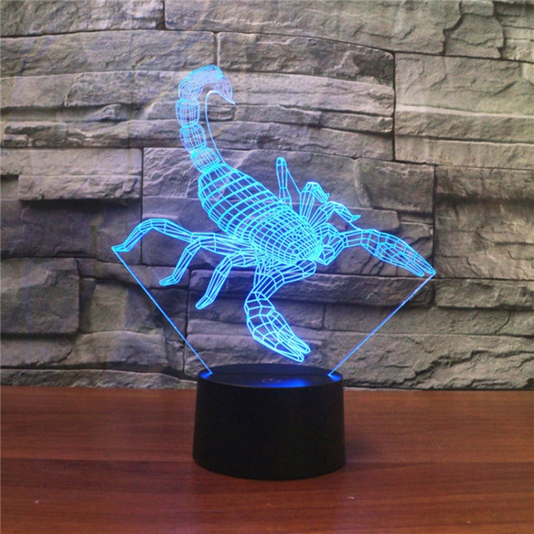 Scorpion Shape 3D Colorful LED Vision Light Table Lamp, Crack Remote Control Version - Novelty Lighting by PMC TechLife | Online Shopping South Africa | PMC TechLife | Buy Now Pay Later Mobicred