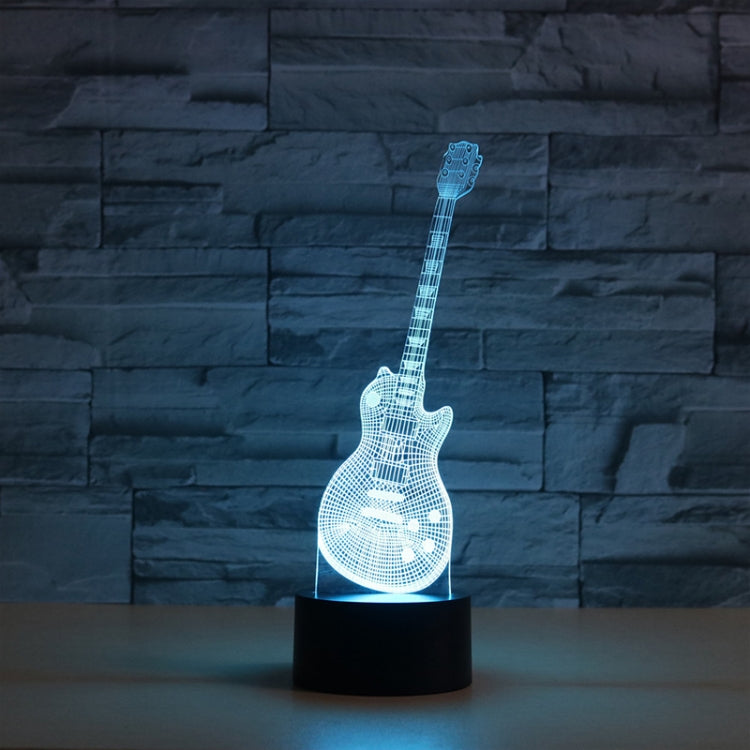 Guitar Shape 3D Colorful LED Vision Light Table Lamp, USB Touch Version - Novelty Lighting by PMC TechLife | Online Shopping South Africa | PMC TechLife | Buy Now Pay Later Mobicred