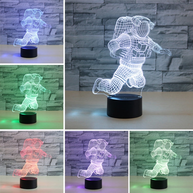 Astronaut Shape 3D Colorful LED Vision Light Table Lamp, Crack Touch Version - Novelty Lighting by PMC TechLife | Online Shopping South Africa | PMC TechLife | Buy Now Pay Later Mobicred