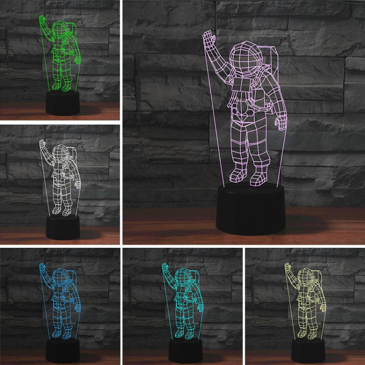 Astronaut Shape 3D Colorful LED Vision Light Table Lamp, Charging Touch Version - Novelty Lighting by PMC TechLife | Online Shopping South Africa | PMC TechLife | Buy Now Pay Later Mobicred