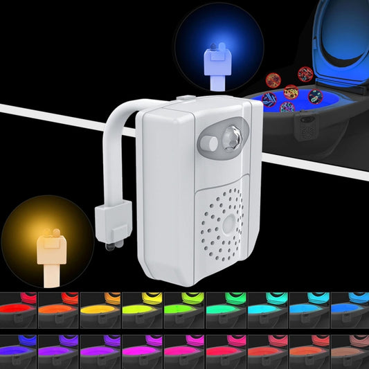 16-colors PIR Motion Sensor + Light Sensor UV Sterilization Aromatherapy LED Light, Home Toilet Bathroom Seat Night Light, DC 5V - Sensor LED Lights by PMC Jewellery | Online Shopping South Africa | PMC Jewellery | Buy Now Pay Later Mobicred