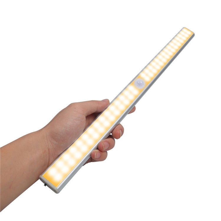 2.8W 60 LEDs Warm White Wide Screen Intelligent Human Body Sensor Light LED Corridor Cabinet Light, USB Charging Version - Sensor LED Lights by PMC TechLife | Online Shopping South Africa | PMC TechLife | Buy Now Pay Later Mobicred