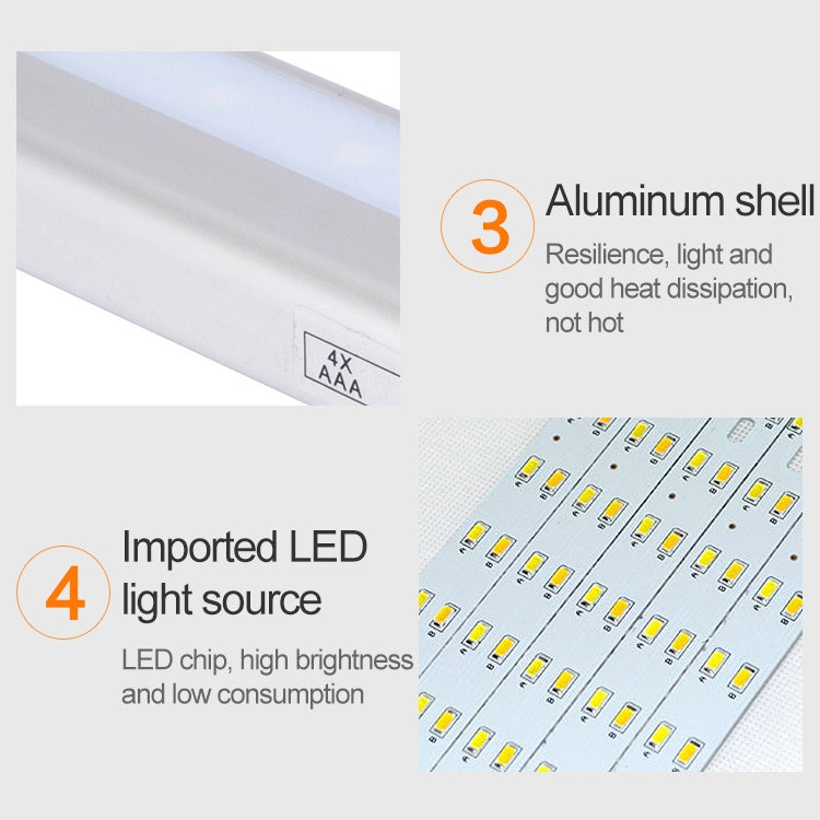 2.8W 60 LEDs Warm White Wide Screen Intelligent Human Body Sensor Light LED Corridor Cabinet Light, USB Charging Version - Sensor LED Lights by PMC TechLife | Online Shopping South Africa | PMC TechLife | Buy Now Pay Later Mobicred