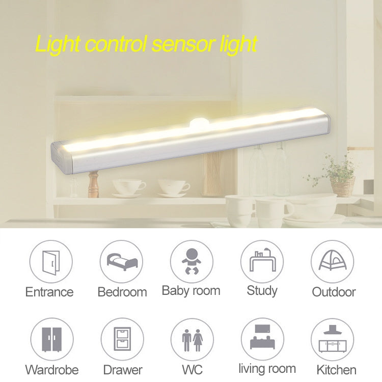 2.8W 60 LEDs Warm White Wide Screen Intelligent Human Body Sensor Light LED Corridor Cabinet Light, USB Charging Version - Sensor LED Lights by PMC TechLife | Online Shopping South Africa | PMC TechLife | Buy Now Pay Later Mobicred
