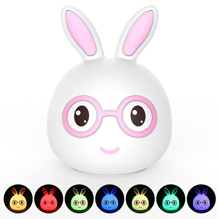 Smiling Rabbit Creative Touch 3D LED Decorative Night Light, USB Charging Version (Pink) - Night Lights by PMc TechLife | Online Shopping South Africa | PMc TechLife | Buy Now Pay Later Mobicred