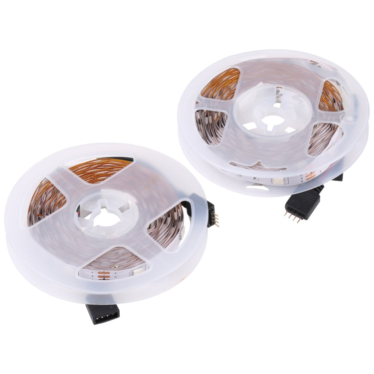 2pcs Bare Board 5050 SMD RGB LED Rope Light, 30 LED/m, Length: 5m, 12V 2A 100-240V, with 24 Keys Doodle Controller (EU Plug) - Bare Board Light by PMC TechLife | Online Shopping South Africa | PMC TechLife | Buy Now Pay Later Mobicred