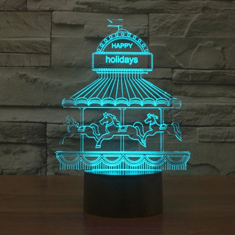 Amusement Park Style 3D Touch Switch Control LED Light , 7 Color Discoloration Creative Visual Stereo Lamp Desk Lamp Night Light - Novelty Lighting by PMC TechLife | Online Shopping South Africa | PMC TechLife | Buy Now Pay Later Mobicred