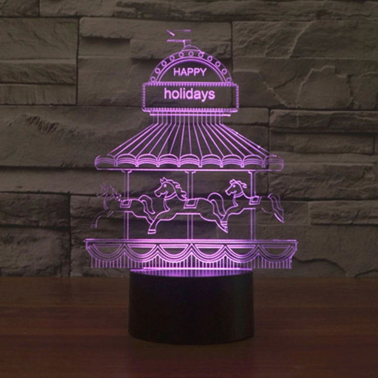 Amusement Park Style 3D Touch Switch Control LED Light , 7 Color Discoloration Creative Visual Stereo Lamp Desk Lamp Night Light - Novelty Lighting by PMC TechLife | Online Shopping South Africa | PMC TechLife | Buy Now Pay Later Mobicred
