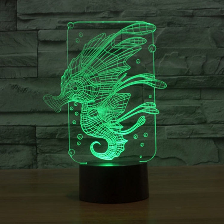 Hippocampus Style 3D Touch Switch Control LED Light , 7 Colour Discoloration Creative Visual Stereo Lamp Desk Lamp Night Light - Novelty Lighting by PMC TechLife | Online Shopping South Africa | PMC TechLife | Buy Now Pay Later Mobicred