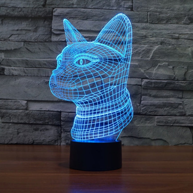 Side Face Cat Style 3D Touch Switch Control LED Light , 7 Color Discoloration Creative Visual Stereo Lamp Desk Lamp Night Light - Novelty Lighting by PMC TechLife | Online Shopping South Africa | PMC TechLife | Buy Now Pay Later Mobicred