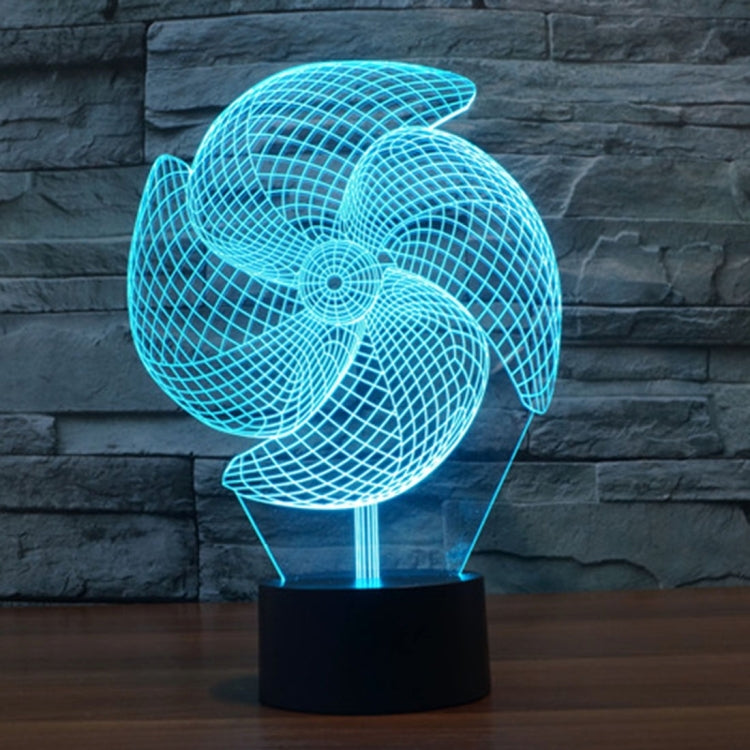Big Pinwheel Style 3D Touch Switch Control LED Light , 7 Color Discoloration Creative Visual Stereo Lamp Desk Lamp Night Light - Novelty Lighting by PMC TechLife | Online Shopping South Africa | PMC TechLife | Buy Now Pay Later Mobicred
