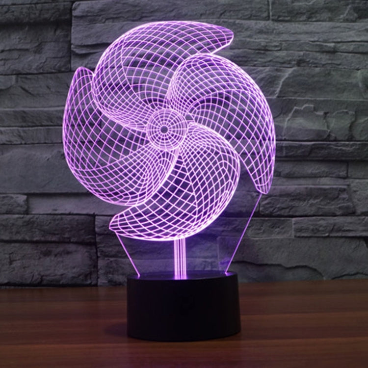 Big Pinwheel Style 3D Touch Switch Control LED Light , 7 Color Discoloration Creative Visual Stereo Lamp Desk Lamp Night Light - Novelty Lighting by PMC TechLife | Online Shopping South Africa | PMC TechLife | Buy Now Pay Later Mobicred