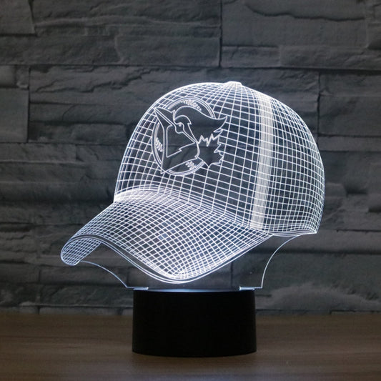 Baseball Cap Shape 3D Colorful LED Vision Light Table Lamp, USB Touch Version - Novelty Lighting by PMC Jewellery | Online Shopping South Africa | PMC Jewellery | Buy Now Pay Later Mobicred