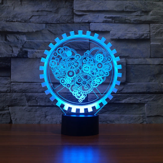 Gear Heart Shape 3D Colorful LED Vision Light Table Lamp, USB & Battery Version - Novelty Lighting by PMC Jewellery | Online Shopping South Africa | PMC Jewellery | Buy Now Pay Later Mobicred