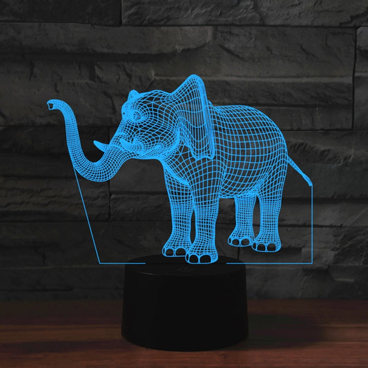 Elephant Shape 3D Colorful LED Vision Light Table Lamp, USB & Battery Version - Novelty Lighting by PMC Jewellery | Online Shopping South Africa | PMC Jewellery | Buy Now Pay Later Mobicred